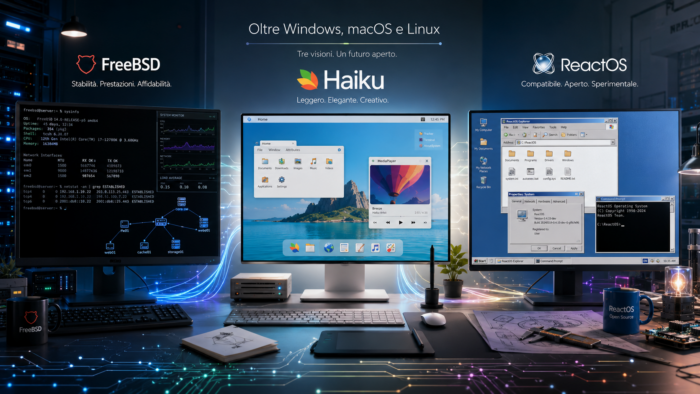 Sistemi operativi alternativi oltre... 1 image beos, freebsd, haiku, Linux, macos, reactOS, windows appunti
